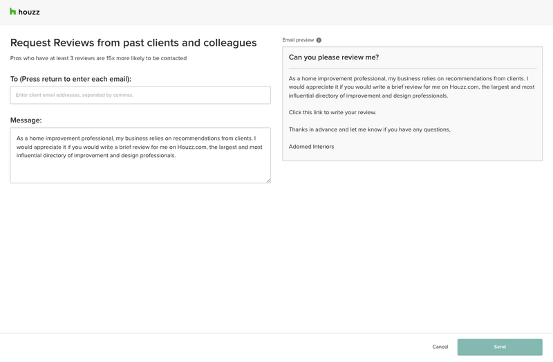 Houzz Review Request 1