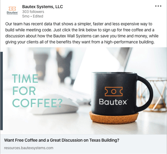 Linked In Ads Building Materials