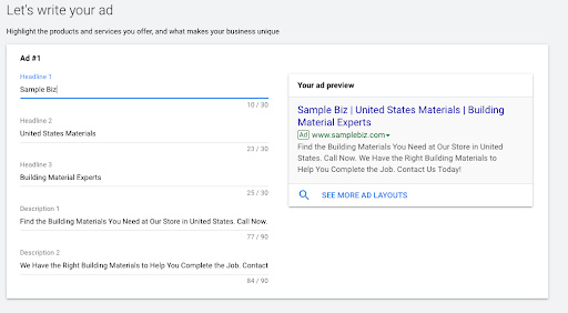 Test Your Message Google Ads