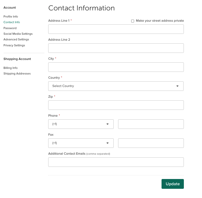 Update Business Profile