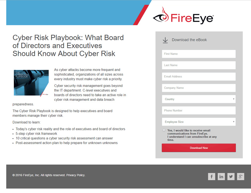 Fireeye Landing Page